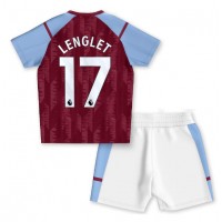 Camiseta Aston Villa Clement Lenglet #17 Primera Equipación Replica 2023-24 para niños mangas cortas (+ Pantalones cortos)